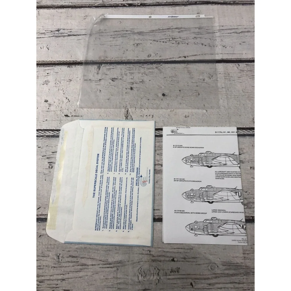 Super Scale International Decals B-17 Flying Fortress 91,96,351 Bomber groups